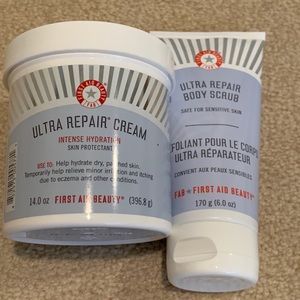 NEW! First Aid Body Scrub and Ultra Repair